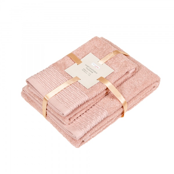 Набір рушників махрових Scarlet пудровий Homeline 