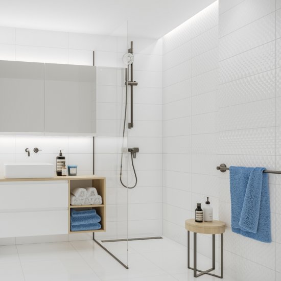 Плитка PS2601 Вайт Гео Структура 20X60 