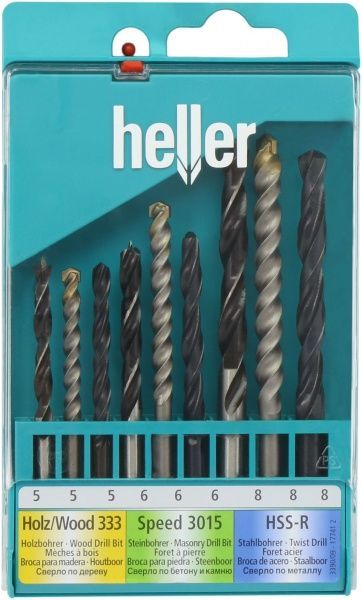 Набір свердел універсальних Heller 5-8 мм 9 шт. 17741