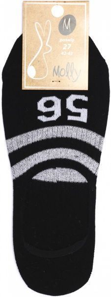 Шкарпетки чоловічі Молли ультракороткі 59 р. 27 чорний 