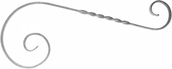 Завиток несимметричный скрученный 500х170 мм 01.075К