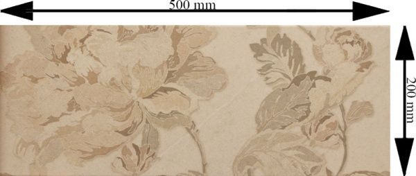 Плитка Golden Tile Piona бежевий декор №1 3М1151 20x50 