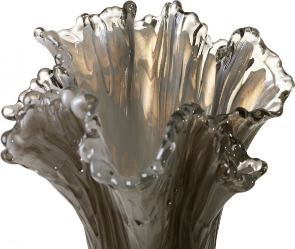 Ваза стеклянная жемчужно-золотая Lucky 28х51 см Antonio Tammaro