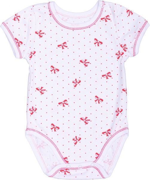 Боди для девочки Фламинго 48 159-127 р.68 белый с рисунком 