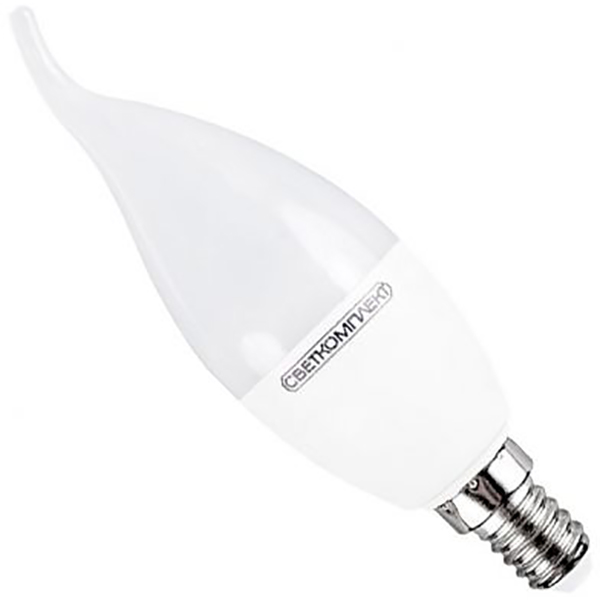 Лампа светодиодная Светкомплект 8 Вт CA37 матовая E14 220 В 4500 К 