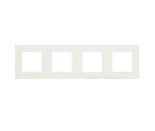 Рамка четырехместная Efapel Quadro универсальная белый матовый 45940 TBM