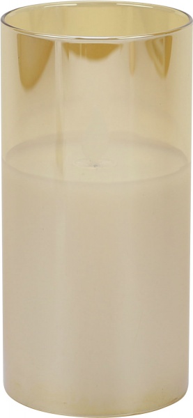 Свічник із LED свічкою 7,5х15 см золотий D1763 