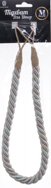 Подхват для штор 2018-54-K-85 кремовый/бирюзовый Majestic