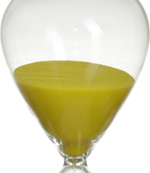 Годинник пісочний витончений на 30 хвилин жовтий 8х20,2 см