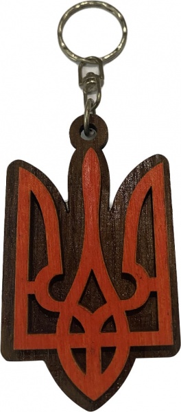 Брелок Трезубец (красно-черный)