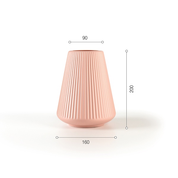 Ваза пластиковая MVM DH-FLOWERS-04 PINK 20 см 