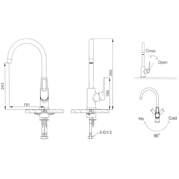 Смеситель для кухни EGO Logic F0519401101