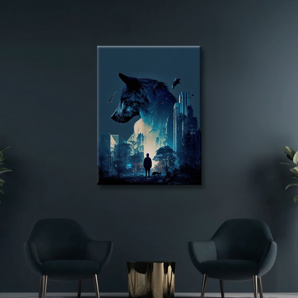 Постер Город волка 75x100 см Brushme FNK0115703 