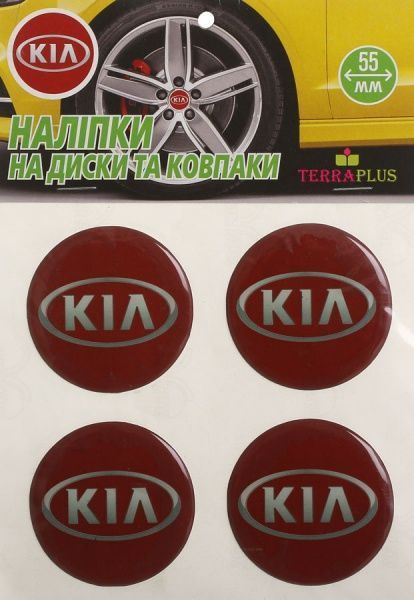 Наліпка TERRAPLUS на ковпаки та диски Kia 55 мм