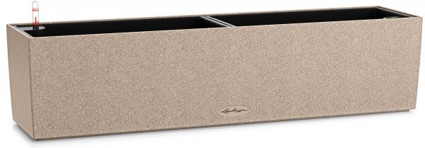 Вазон пластиковый Lechuza BALCONERA Stone 80 прямоугольный 12л песочно-бежевый (15661) 