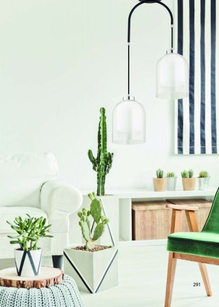 Люстра подвесная ALFA Pendo 2x60 Вт E27 хром/черный 62031 