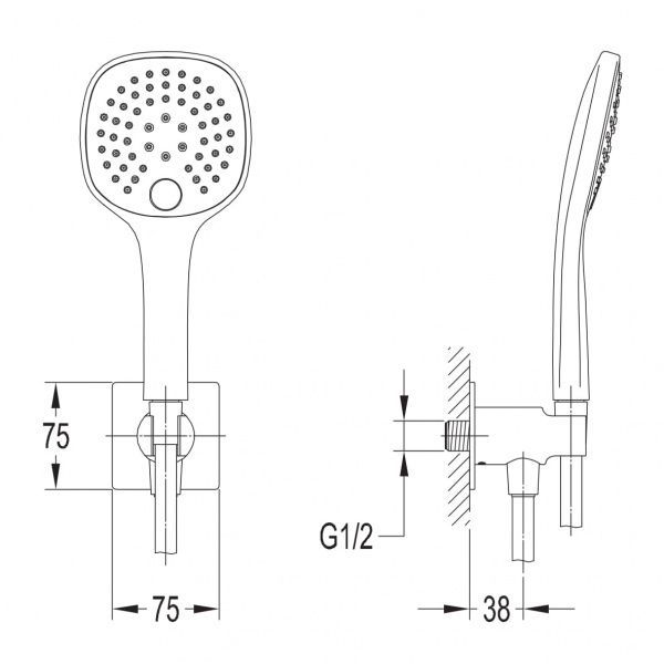 Душевой гарнитур Imprese Smart Click ZMK101901100 
