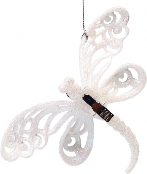 Декоративная подвеска Global Treasure Стрекоза 4 см белый EPI-P141202