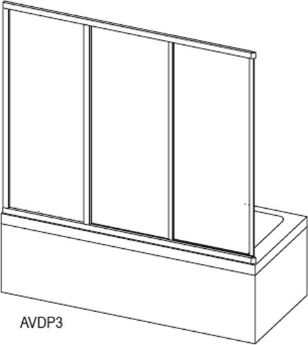 Штора для душа Ravak AVDP3-170 (GRAPE) white 40VV0102ZG