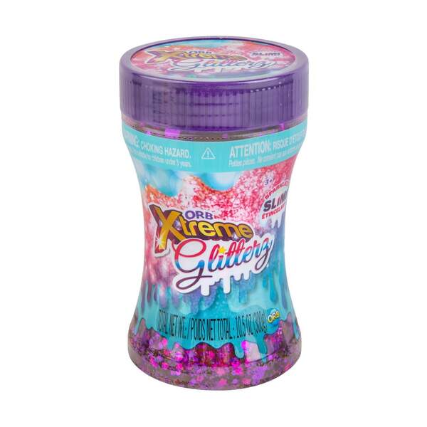Игровой набор ORB Slimy Xtreme Glitterz: мега-глиттерный слайм в контейнере (300 г) в ассортименте ORB40668