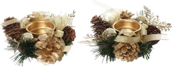 Підсвічник з декором 10 см 2 шт. W10-24034/G 