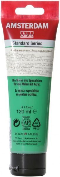 Краска акриловая № 615 Изумрудный зеленый 120 мл Amsterdam Standart Royal Talens