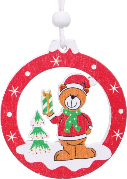 Декоративна підвіска Новорічна 6 см в асортименті 6014-45