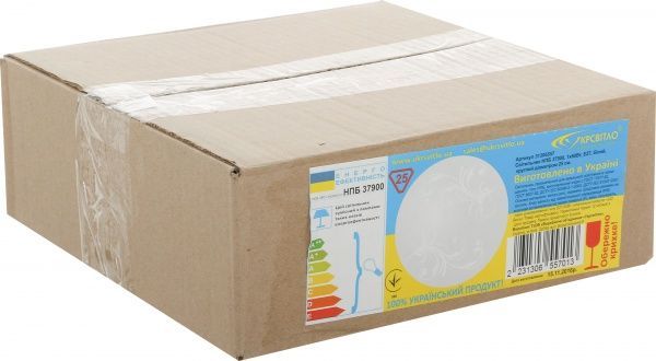 Світильник стельовий Укрсвітло Лампара 1xE27 білий 37900 