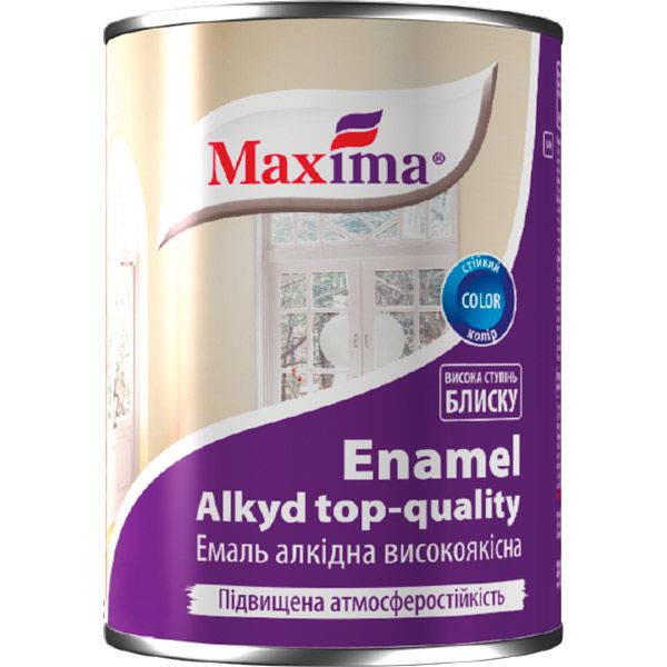 Емаль Maxima алкідна темно-сіра 0.9 кг