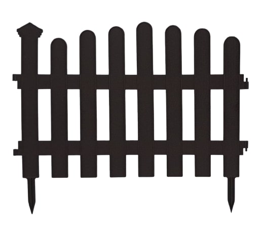 Ограждение для газона Мадера коричневая