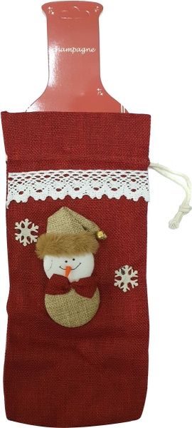 Прикраса новорічна для пляшки 28x12 см 