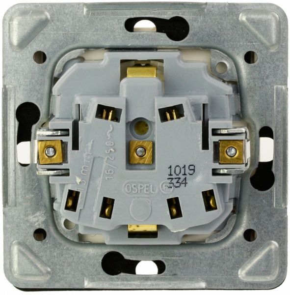 Розетка із заземленням Ospel Impresja 16 А 250 В без шторок з кришкою кремовий