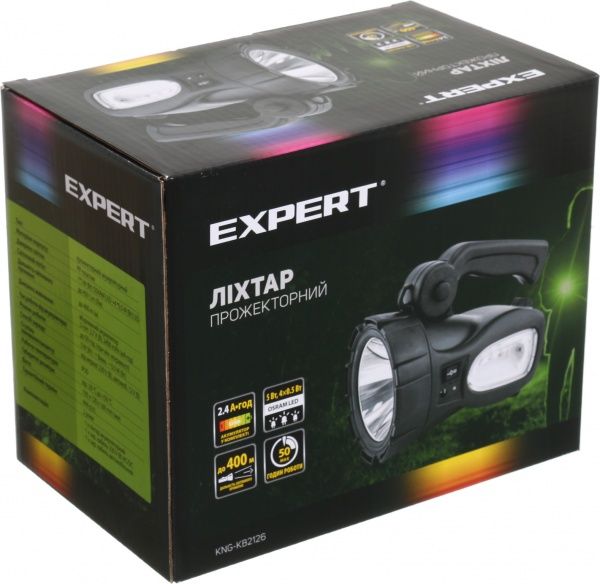 Ліхтар прожекторний Expert KNG-KB2126 з аккумулятором чорний