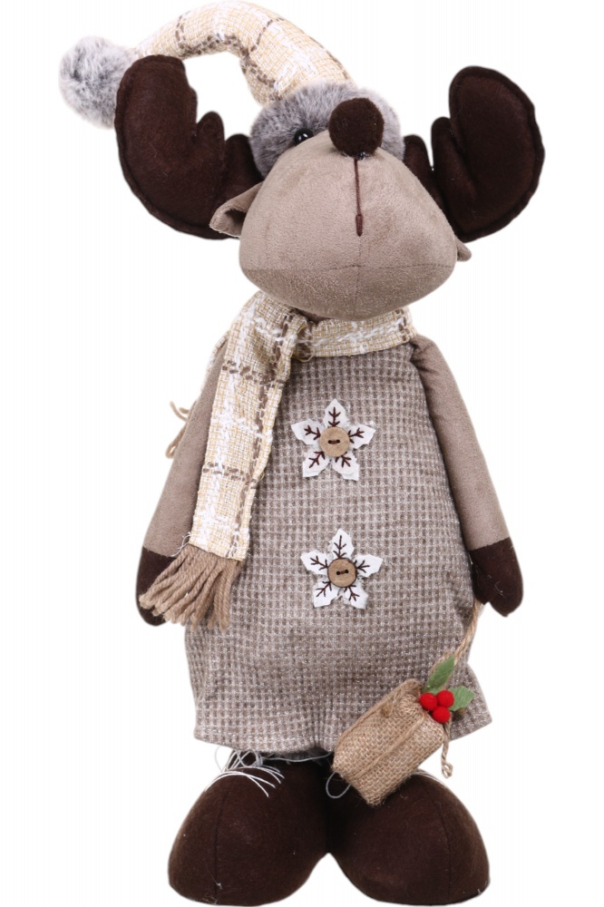 Декорація новорічна Лось на висувних ніжках 24x77 см коричневий 2 асортимента LF2223028AB