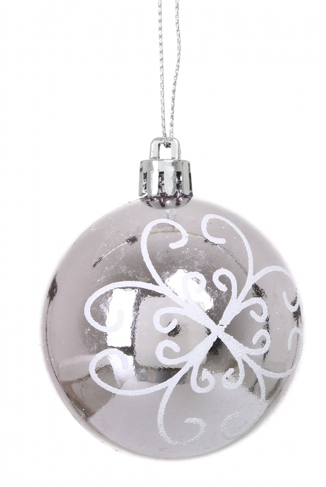 Набор елочных шаров Свежесть розово-бело-бирюзовый d 60 мм 30 шт./уп.