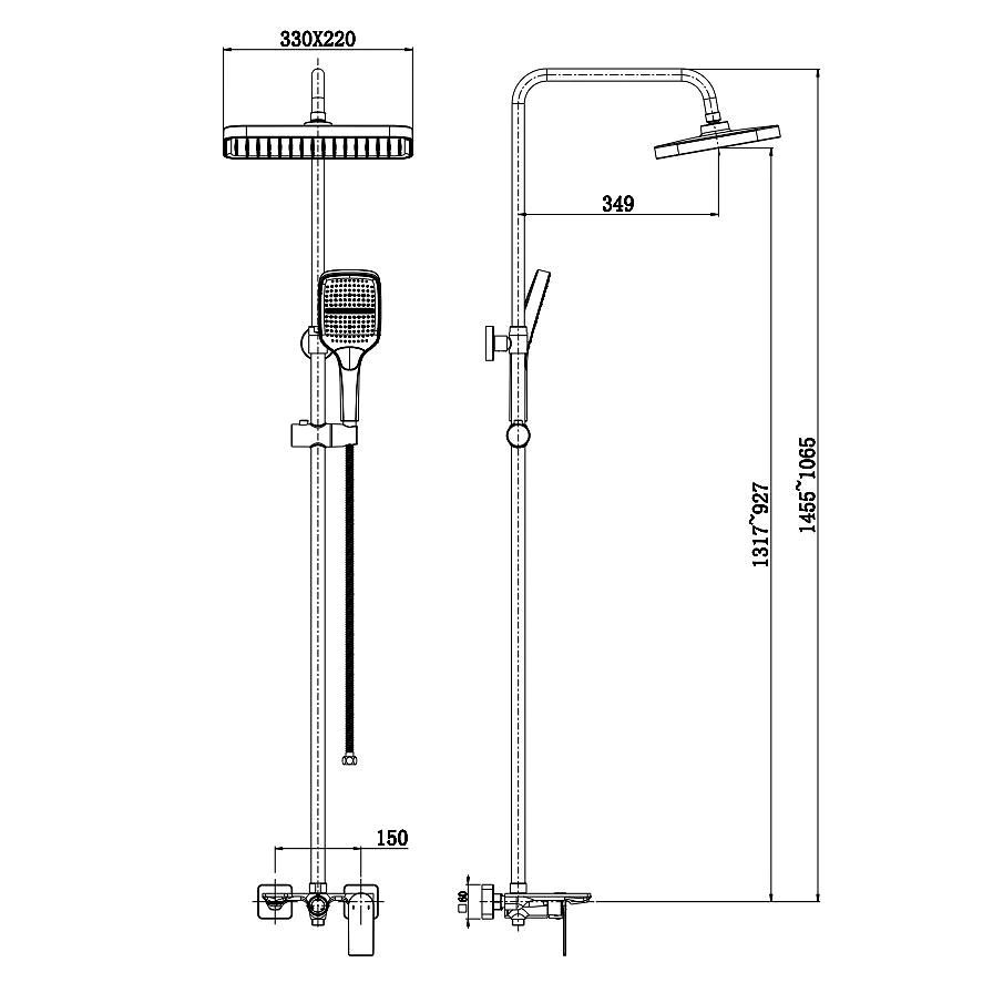 Душова система Aqua Rodos MODENA 11 White Matte АР000133576