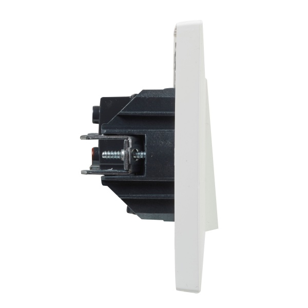 Перемикач перехресний одноклавішний Niloe Step 863107 без підсвітки білий