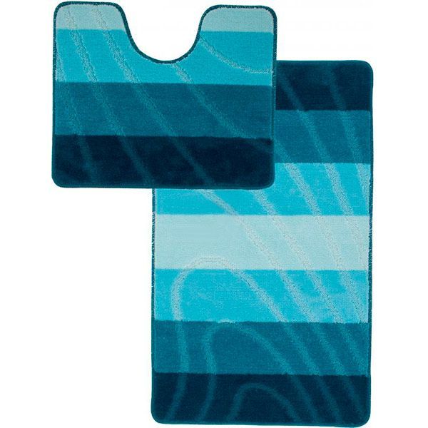 Набор ковриков Vonaldi Colorline Bari Aqua голубой