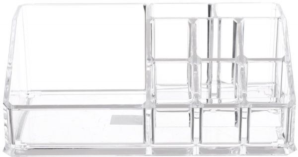 Органайзер настольный 17.3x9.4x6.6 см прозрачный Qiaofeng SF-1032