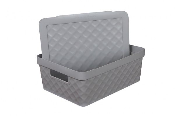 Ящик для зберігання Heidrun 7082 Diamond 11л сірий 140x360x270 мм