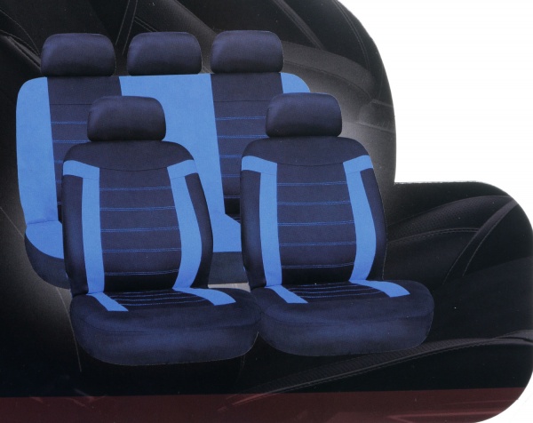 Комплект чохлів на сидіння універсальних AA2725-3 чорний із синім