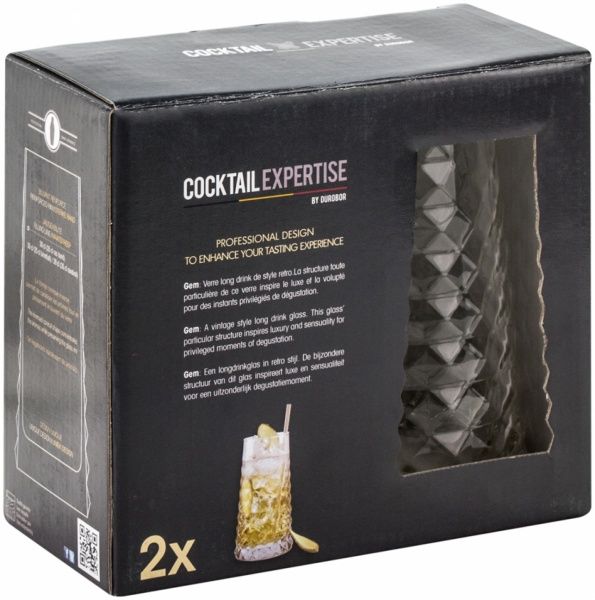 Набор бокалов для коктейлей Gem 340 мл 2 шт Durobor