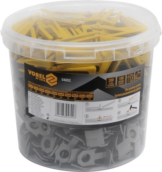 Система выравнивания плитки Vorel 400 шт./уп