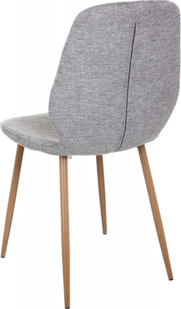 Стілець EIGHT FABB BREGO-07 45х54х87 см сірий / натуральний