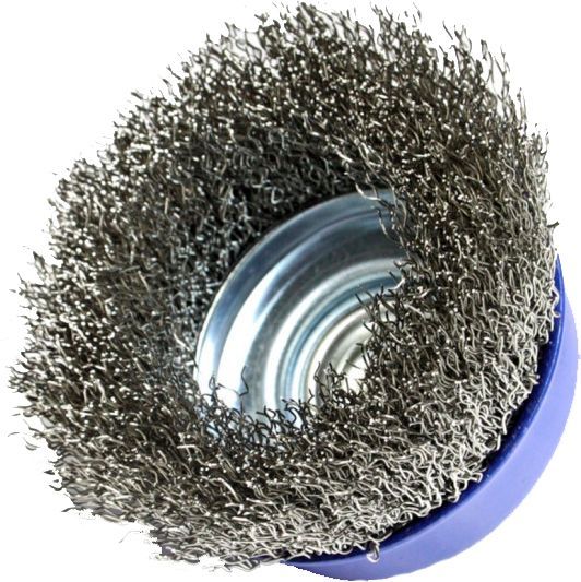 Щітка-шкребок чашкова конусна S&R витий (рифлений) дріт 75мм 136133075