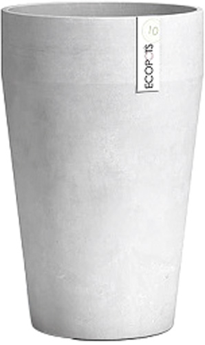 Кашпо EcoPots Санкара-Н круглый 36л светло-серый 