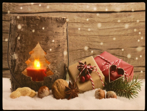 Картина новорічна з підсвічуванням 20х15 см ANB000140 