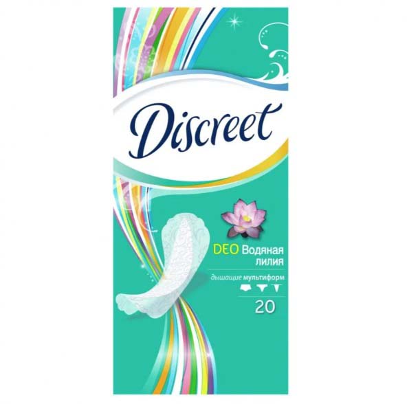 Прокладки ежедневные Discreet Deo Waterlily multiform normal 20 шт.
