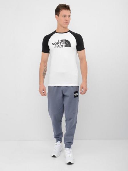 Футболка THE NORTH FACE M S/S RAGLAN EASY TEE - EU NF0A37FVLA91 р.XL біло-чорний