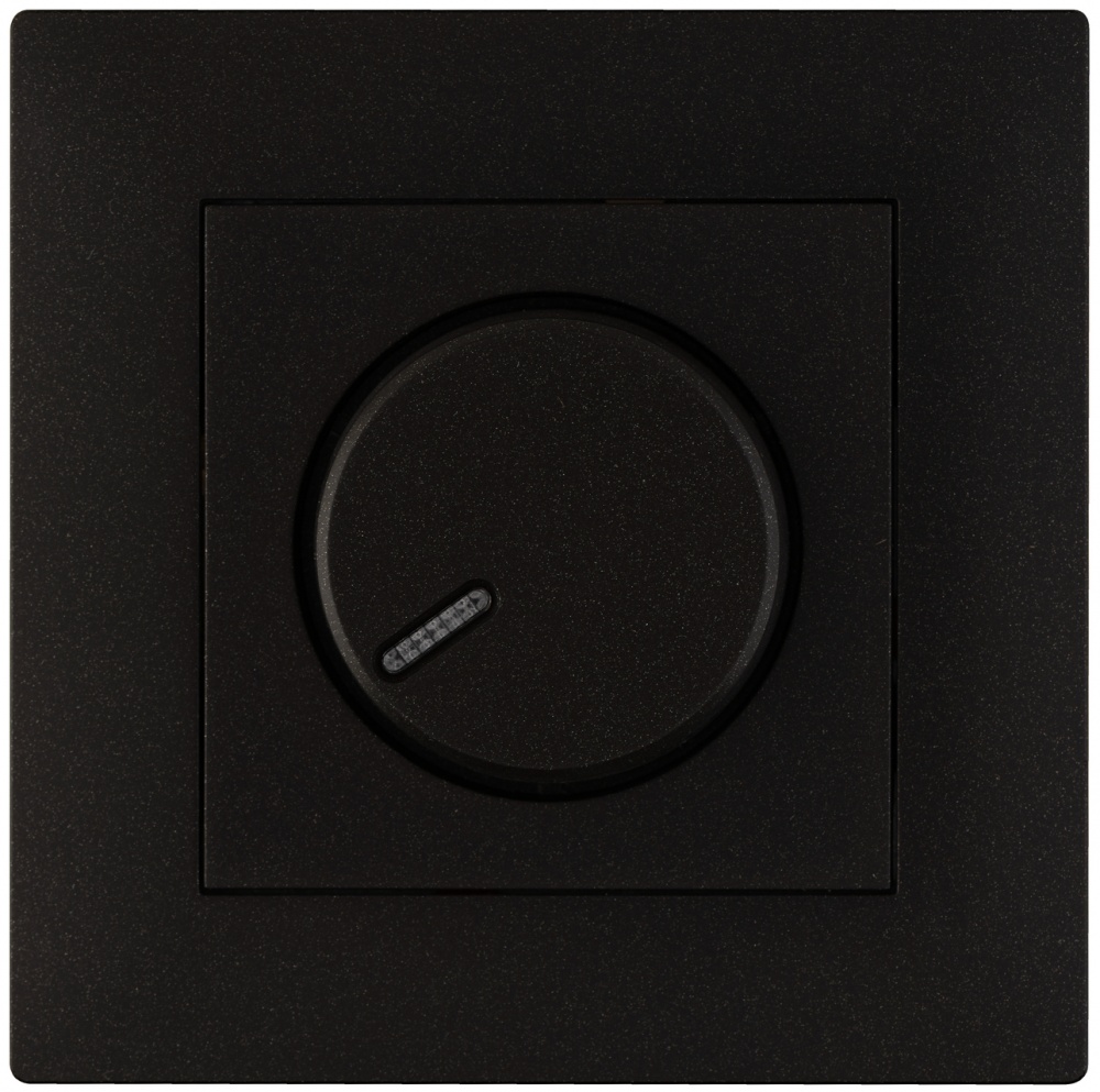 Світлорегулятор поворотний Makel Rizz 600 Вт 20 IP чорний 88054011